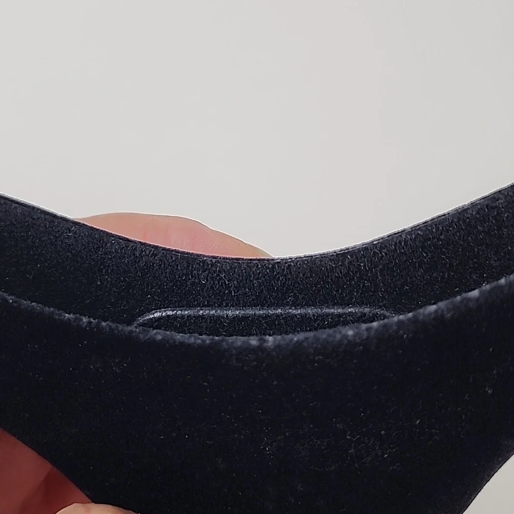 CHANEL Vintage Velvet Coat Hanger Black